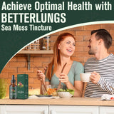 Betterbrand BetterLungs Sea Moss Tincture Drops - Powerful Absorption for Lung Health, Digestive, Joint & Thyroid Support - Irish Sea Moss, Spirulina, Bladderwrack & Burdock Root (30 Day Supply)