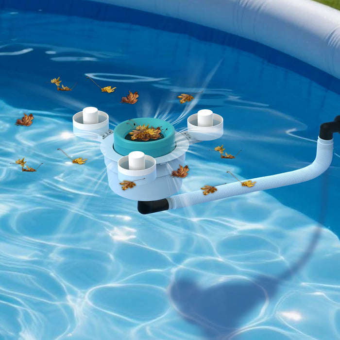 JJ JIANJIN Above Ground Pool Skimmer,No Installation Required, no Adjustable Bracket Required,Comes with 10 Filter Socks, Special Note: The Pool Pump Flow Rate Must not Exceed 1100 GPH(Turquoise)