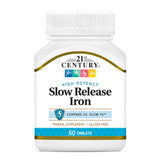 21st Century Slow Release Iron Tablets, 60 Count (Pack of 3)