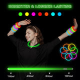 JICUICUI Ultra Halloween Bright Glow Sticks - 500 Party Pack with Connectors for Christmas, Neon Birthday and Holidays - Multicolor 8" Glow Sticks Necklaces Bulk