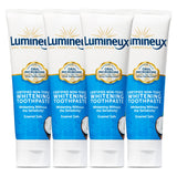 Lumineux Teeth Whitening Toothpaste 4-Pack - Enamel Safe for Sensitive Teeth & Whiter Teeth - Certified Non-Toxic, Fluoride Free, No Artificial Colors, SLS Free & Dentist Formulated - 3.75 Oz.