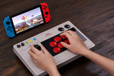 8BitDo Retro Arcade Fight Stick 8 Way Joystick with 2 Dedicated Macro Buttons and Turbo Function for Switch and PC Windows, Support Wireless Bluetooth, 2.4G Receiver and Wired USB-C Cable Connection