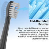 Flossing Toothbrush Head Replacement, Compatible with Water-pik Sonic Fusion / 2.0 SF-01, SF-02, SF03 & SF-04 Tooth-Brush and Water Flosser Combo Brush Heads (Full, Black(6Packs))