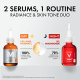 Vichy Radiance Duo - Skin Care Set with Vitamin C Serum & B3 Niacinamide Serum for Dark Spots & Wrinkles