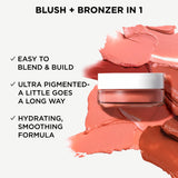 IT Cosmetics Glow with Confidence Sun Cream Blush, Sun Blossom-Blendable & Buildable Blush + Bronzer for a Pop of Sun-Blushed Color - 24HR Hydration with Hyaluronic Acid, Peptides & Vitamin E- 0.63 oz