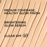 IT Cosmetics CC+ Nude Glow Lightweight Foundation + Glow Serum with SPF 40 - With Niacinamide, Hyaluronic Acid & Green Tea Extract - Medium - 1.08 fl oz