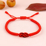 Tibetan Handmade Lucky Bracelet - Friend Love Family Couple Bracelet- Lucky Woven Red String Thread For Protection-Valentine Christmas Gift Idea (Red+Red(2pcs))