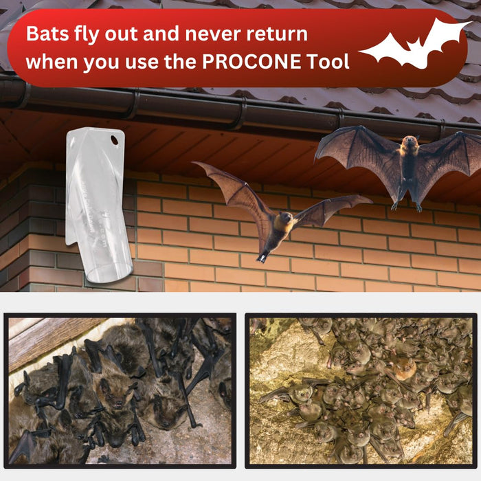 WCS PRO-Cone® Multi-Use Wildlife Excluder – Humane One-Way Entry Deterrent by Wildlife Control Supplies – Safe & Effective Bat Trap for Commercial & Residential Use – Great for Roofs, Garages & Sheds