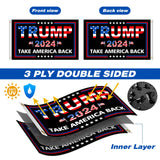 JOWHOL Trump 2024 Flag 3x5 FT Double Sided 3 Ply President Trump Flag Take America Back Banner Indoor Outdoor Heavy Duty With Clear Vivid Patriotic Colors Design UV & Fade Resistant 2 Brass Grommets