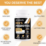 Probiotics for Men, Men Care Supplement, Gut health for men, 500 Billion CFUs & 12 Strains, Mens probiotic with Turmeric, Cranberry, Goji, for Digestive, Immune & Bloating Health, 30-Days Supply