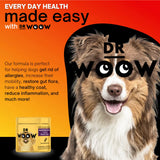 Dr Woow Multivitamins for Dogs - Everyday Vitamins for Dogs | Gut Immune Health, Joint Heart Eye Support | Dog Supplements Glucosamine Chondroitin, Digestion Probiotics, Omega 3 Fish Oil | 90 Ct