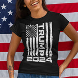 shop4ever Trump Flag 2024 Women's T-Shirt Large Black