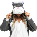 Wishliker Unisex Adult Onesie Cat Costume Halloween Christmas Cosplay Animal Cartoon Pajamas