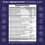 27 in 1 Immune Support Supplement | Antioxidant Immune Boosters for Adults | 90 Immune Defense Capsules | 1000mg Vitamin C, 5000 IU D3, Elderberry, Zinc, 1 Billion CFU Probiotics & More (2 Pack)