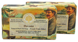 Wavertree & London Havana Scented Natural Soap (2 Bars), 7oz Moisturizing French Triple Milled Soap Bars enriched with shea butter - Pure Plant Oil Bath & Body Soap for All Skin Types