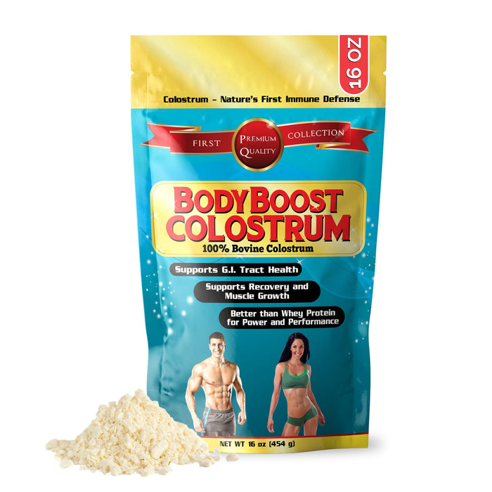 BodyBoost Bovine Colostrum Powder – 16 oz Natural Nutrition Powder, Pure Whole Colostrum