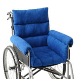 DIVECODE Wheelchair Cushions, Pressure-Preventing Accessories with Armrest. Support Coccyx &Back Non-Slip. Fits 18" Wheelchair Seat Cushion, Blue