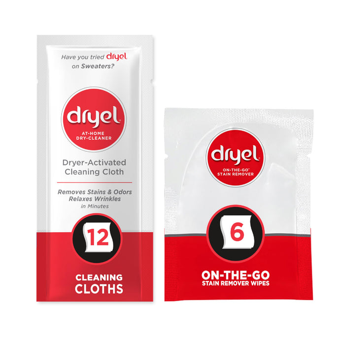 Dryel At-Home Dry Cleaner Refill, Gentle Fabric Laundry Care, 12 Loads