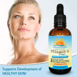 Natural Health Goodies Vitamin D Drops for Baby, Kids and Adults - Pure Liquid D3 - Easy Dose Dropper - 2 Ounce Supply from
