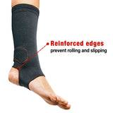 ACE Brand Compression Ankle Support, Small/Medium, Black, 1/Pack