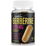 Berberine Supplement 1200mg Berberine HCL - High Bioavailability Microbeadlet Complex-AMPK Activator Support Cardiovasular Health for Women Men 90 Vegan Capsules