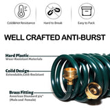 FUNJEE Lightweight EVA Coil 20 FT Garden Hose with 3/4" GHT Solid Brass Fittings