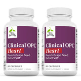 Terry Naturally Clinical OPC Heart - 60 Capsules, Pack of 2 - French Grape Seed Complex - Non-GMO, Vegan, Gluten Free - 40 Total Servings