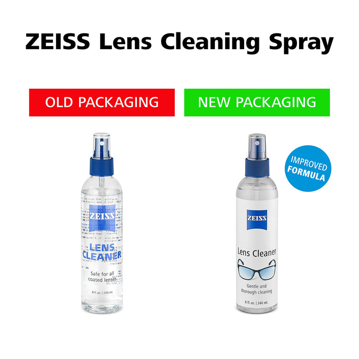 ZEISS Lens Care Pack - 2-8 Ounce Bottles of Lens Spray, 2 Microfiber Cleaning Cloths