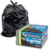 Ultrasac Heavy Duty 45 Gallon Trash Bags Huge 50 Count/w Ties) - 1.8 MIL - 38" x 45" - Large Black Plastic Garbage Bags for Contractor, Industrial, Home, Kitchen, Commercial, Yard, Lawn, Leaf