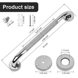 2 Pack 16 Inch Anti-Slip Bathroom Grab Bar, LONVICHTT Stainless Steel Shower handle, Knurled Safety Hand Rail, Support Balance Armrest, Elderly, Pregnant, Children, Handicap Senior Assist Bath Handle