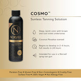 Norvell Spray Tan Solution, Cosmo, Blend of Warm Brown & Cool Violet-Brown Undertones, 8 fl. oz. - Long-Lasting, Handheld Self-Tanning Spray with Tomato Seed Extract, Aloe Leaf