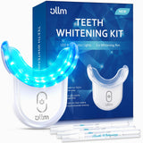 OLLM Teeth Whitening Kit Gel Pen Strips - Specially Formulated for Sensitive Teeth, Gum,Braces Care 32X LED Light Tooth Whitener, Professional Oral Products Dental Tools for Your Smile(Pink)