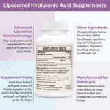 Sambugra Liposomal Hyaluronic Acid Supplements, Hyaluronic Acid Capsules with 1000mg Hyaluronic Acid, Dietary Supplement Support Skin Hydration and Joint Lubrication, 1320 Capsules（Pack of 22）