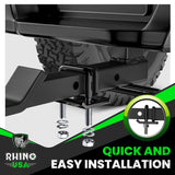 Rhino USA Hitch Tightener Anti-Rattle Clamp - Heavy Duty Steel Stabilizer for 1.25 and 2 inch Hitches - Protective Anti-Rust Coating