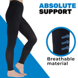 Graduated Compression Stockings Leggings with Control Top - Firm support 20-30mmHg Absolute Support, XXL, Black