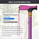 LIXIANG Walking Cane for Women for Stability Seniors Balance Folding Foldable Canes for Men Heavy Duty Adjustable Travel Collapsible Fashionable Fancy Decorative Unique Cool Cane Purple