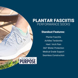 OS1st FS4 Plantar Fasciitis No Show Socks relives plantar fasciitis, heel/arch pain and improves circulation