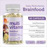 Zahler - Multivitamin Brain Supplement (60 Count) Kosher Brainfood Capsules for Adults with Neuro Factor & Lion's Mane - Nootropic Brain Supplements for Memory Support - Focus Mental Energy Boost