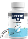 FREEDA Vitamin D3-1000 IU - Pure High Potency Kosher Supplement Tablets - Bone and Muscle Health, Calcium Absorption, Immune Support for Men and Women* - 500 Count