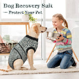 Kuoser Dog Surgery Recovery Suit, Recovery Suit for Female Male Dogs, Dog Onesie After Surgery Spay Neuter, Anti-Licking Pet Surgical Recovery Snugly Suit, Bodysuit for Abdominal Wounds Skin Disease