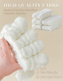 TEHOOK White Fuzzy Socks Soft Cozy Fluffy Slipper Winter Warm Plush Socks Christmas Stocking Stuffers Gifts for Women