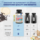 Zoyava Bovine Colostrum Supplement Capsules, Grass Fed Cow Colostrum with 40% IgG, Probiotics, Elderberry, L-Glutamine, Astragalus, Vitamin C, Ginger, Zinc (120 Capsules)