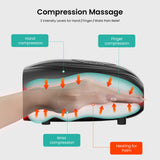 Snailax Hand Massager with Heat, Compression, Vibration, Wireless Hand Massager for Arthristis, Carpal Tunnel, Finger Numbness, Circulation, Pain Relief from Wrist to Palm and Finger,Gifts(Black)