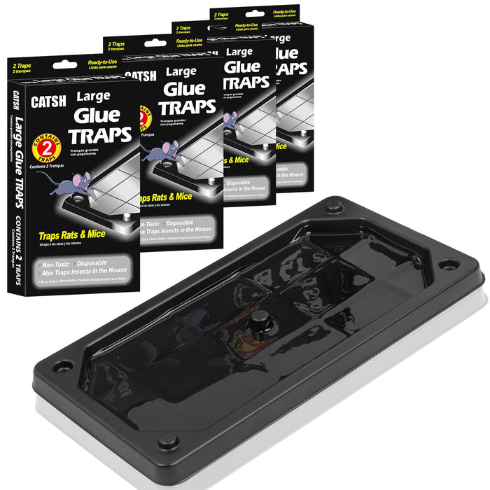 CATSH Rat Mouse Glue Traps 8 Count, Large