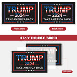 Trump 2024 Flag 3x5 Outdoor Made in usa Double Sided 3ply Take America Back Donald Trump Flags 2024 Heavy Duty for President Trump Flags with 2 Brass Grommets Fade Resistant for Indoor Outside Decorations