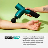Ekrin Athletics B37 Massage Gun - Deep Tissue Massage with High-Powered Brushless Motor - Ergonomic Back Massager for Pain Relief - 5 Speeds, 4 Attachments - Ultra Quiet - 8 Hour Battery Life
