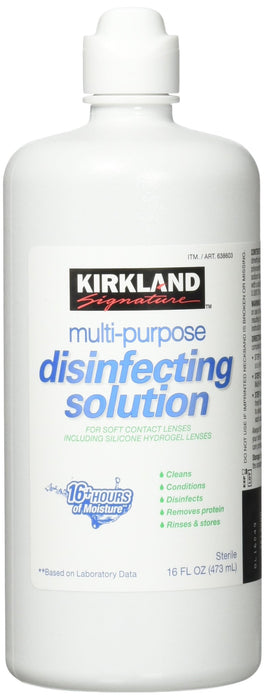 Kirkland Signature Multi-Purpose Disinfecting Solution for Soft Contacts 3pack 16oz each