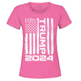 shop4ever Trump Flag 2024 Women's T-Shirt XXX-LargeAzalea Pink