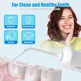 Water Dental Flosser Cordless Oral Irrigator, Portable and Rechargeable Water Teeth Pick with 3 Modes 4 Jet Tips, 300ML IPX7 Waterproof Dental Flosser for Oral Care