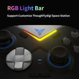 FLYDIGI Vader 3 Pro PC Controller Hall & Micro Changable Triggers Hall Joystick Stereo Vibration 6 Macros Buttons 800mAh Gyro Mapping RGB Light Multi-Platform Controller for PC/NS/TV/Android/Laptop